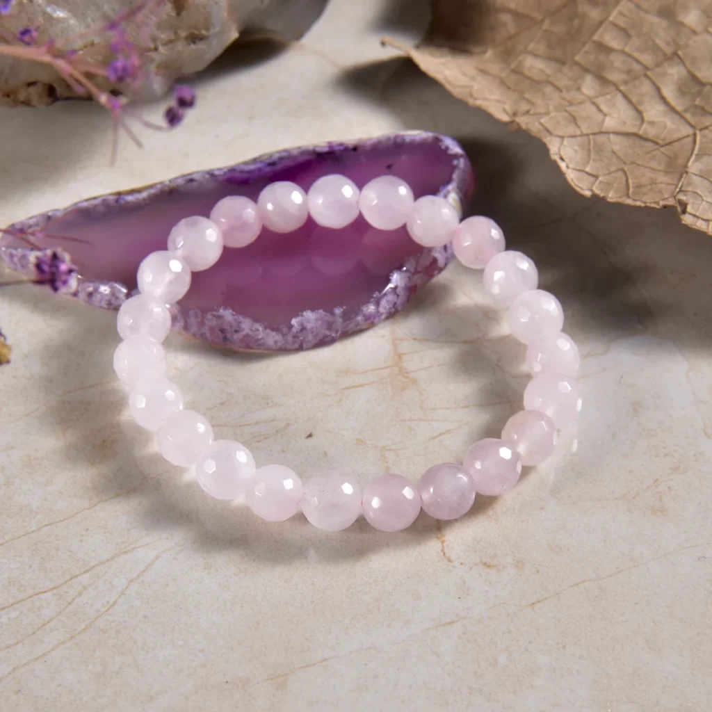 Chinese Zodiac Pig meaning bracelet featuring rose quartz for love, harmony, and emotional balance