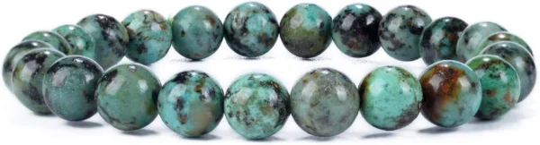 african turquoise bracelet for women natural green stone bead detail