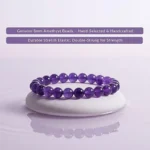 amethyst crystal bracelet for women 8mm natural purple gemstone beads