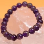 amethyst crystal bracelet natural purple bead bracelet