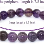 amethyst crystal bracelet 8mm beads 7.5 inch length