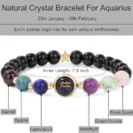 aquarius crystal bracelet stones garnet apatite lapis lazuli amethyst quartz