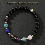 aquarius crystal bracelet zodiac design bead bracelet