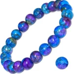 azurite malachite crystal bracelet round bead design