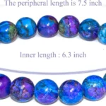 azurite malachite crystal bracelet size 7.5 inch 6.3 inner