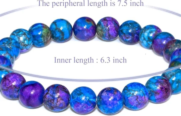 azurite malachite crystal bracelet size 7.5 inch 6.3 inner