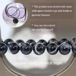 black sardonyx bracelet elastic cord adjustable design