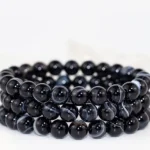 black sardonyx bracelet stacked bead bracelets