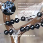 black tourmaline bracelet elastic stretch cord adjustable crystal bracelet