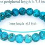 blue magnesite turquoise bracelet size 7.5 inch 8mm beads