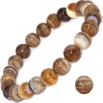 botswana agate bracelet 8mm natural stone beaded bracelet