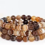 botswana agate bracelet natural banded stone beads texture