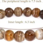 botswana agate bracelet size 7.5 inch 8mm beads measurement