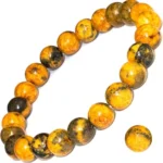 bumblebee jasper bracelet 8mm natural stone beaded bracelet