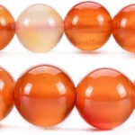 carnelian bracelet for women 8mm natural orange crystal bead bracelet