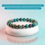 chrysocolla crystal bracelet for women 8mm handmade stretch bracelet