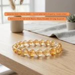 citrine crystal bracelet for women natural 8mm bead stretch bracelet