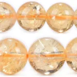 citrine crystal bracelet for women close up natural golden beads