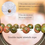 epidote crystal bracelet elastic stretch cord adjustable bead bracelet