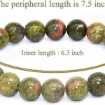 epidote crystal bracelet size 7.5 inch length 6.3 inch inner circumference