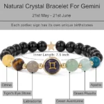 gemini crystal bracelet with citrine tiger eye labradorite aventurine fluorite apatite