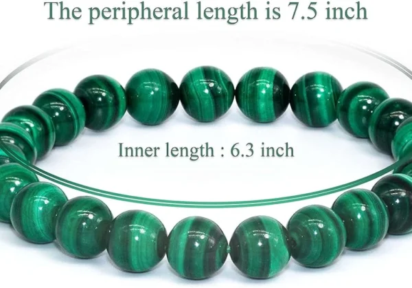 green malachite bracelet size 7.5 inch inner 6.3 inch