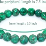 green turquoise bracelet size 7.5 inch stretch bracelet measurement