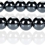 natural hematite bracelet for women round bead bracelet white background