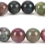 natural indian agate bracelet for women multicolor bead close up