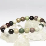 indian agate bracelet natural multicolor bead bracelet