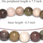 indian agate bracelet size 8mm beads 7.5 inch length