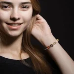 leo crystal bracelet worn by woman everyday jewelry styling