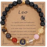 leo crystal bracelet zodiac meaning card gift bracelet