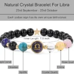 libra crystal bracelet with lapis lazuli obsidian apatite citrine rose quartz crystal quartz beads