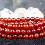natural red carnelian bracelet stacked beads display