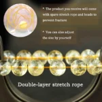 natural citrine bracelet elastic cord adjustable design