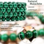 green malachite bracelet natural stone texture close up