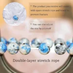 natural k2 azurite bracelet elastic stretch cord adjustable crystal bracelet