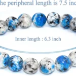 natural k2 azurite bracelet size 7.5 inch length 6.3 inch inner circumference