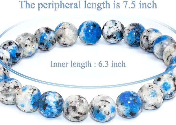 natural k2 azurite bracelet size 7.5 inch length 6.3 inch inner circumference