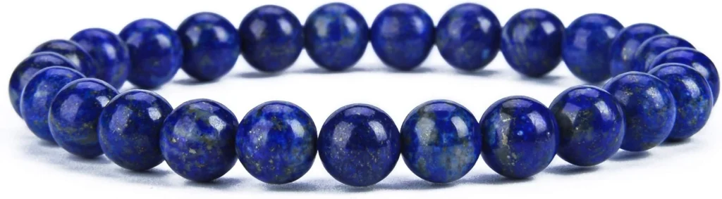 natural lapis lazuli bracelet for women 8mm beads close up