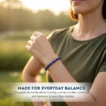 natural lapis lazuli bracelet for women worn outdoors daily style