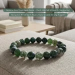 natural moss agate bracelet for women 8mm beads green gemstone bracelet product
