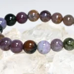 natural moss agate bracelet bead texture close up