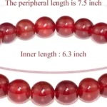 red carnelian crystal bracelet size 7.5 inch 6.3 inner