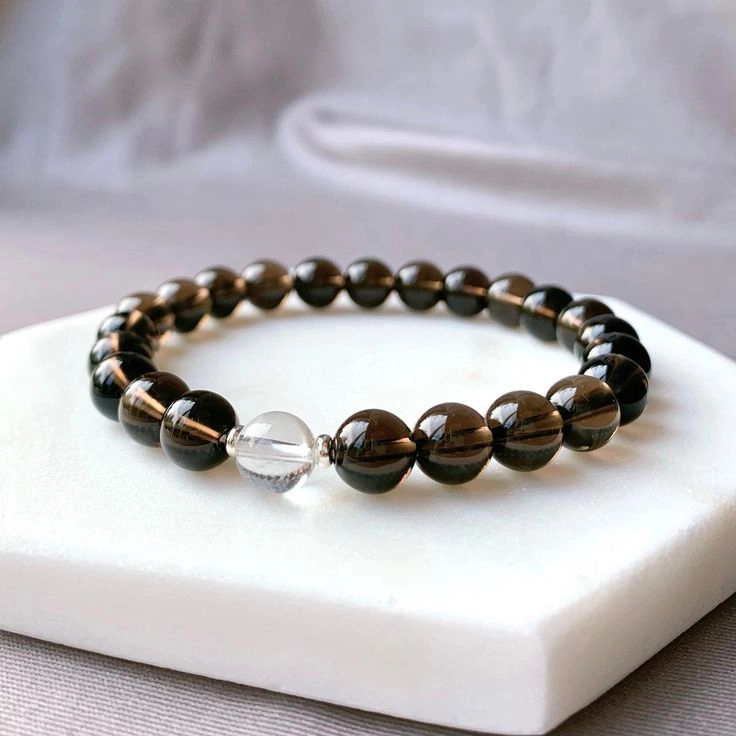 best crystals for anxiety smoky quartz bracelet for grounding and stability