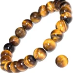 tiger eye bracelet 8mm beads natural crystal bracelet close up