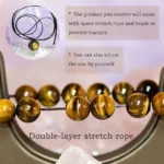 tiger eye bracelet elastic stretch rope durable beaded bracelet