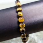 tiger eye bracelet on wrist natural crystal bracelet for men