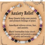 anxiety relief bracelet for women with calming crystal combination